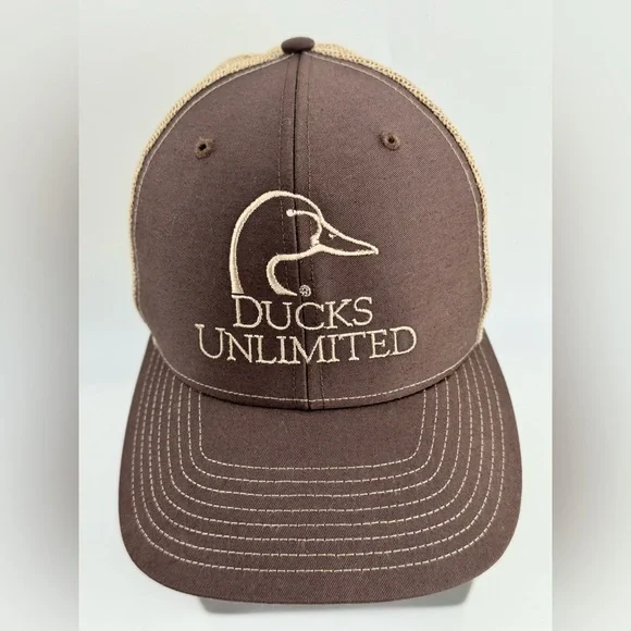 Bundle of 2, Ducks Unlimited Mesh Back Trucker Caps, Adjustable Snap Back - Picture 2 of 16